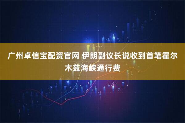 广州卓信宝配资官网 伊朗副议长说收到首笔霍尔木兹海峡通行费
